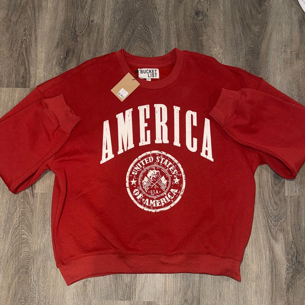 BUCKETLIST Red Crewneck Sweater